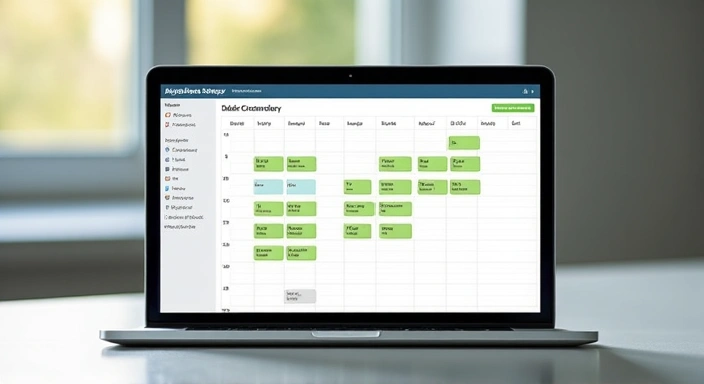 Rappresentazione di un calendario interattivo con slot disponibili